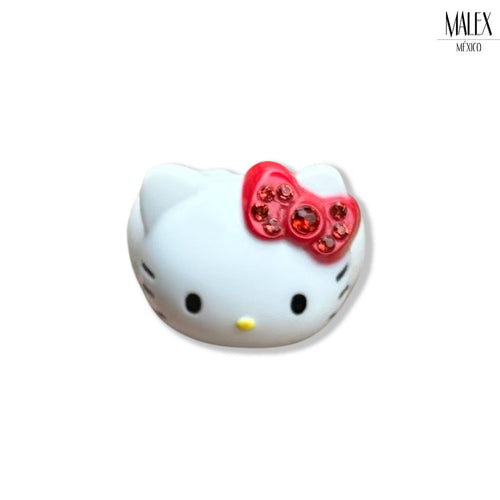 Anillo Color Blanco con Cara de Hello Kitty
