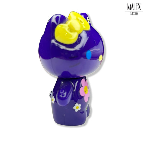 Figura 7cm SANRIO Hello Kitty Color Azul Marino Y Flores Coleccionable